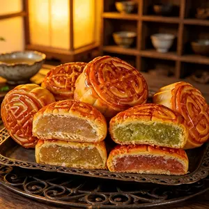 Fruit-Filled Mooncakes – Soft Pastry, Packed with Real Fruit Flavor