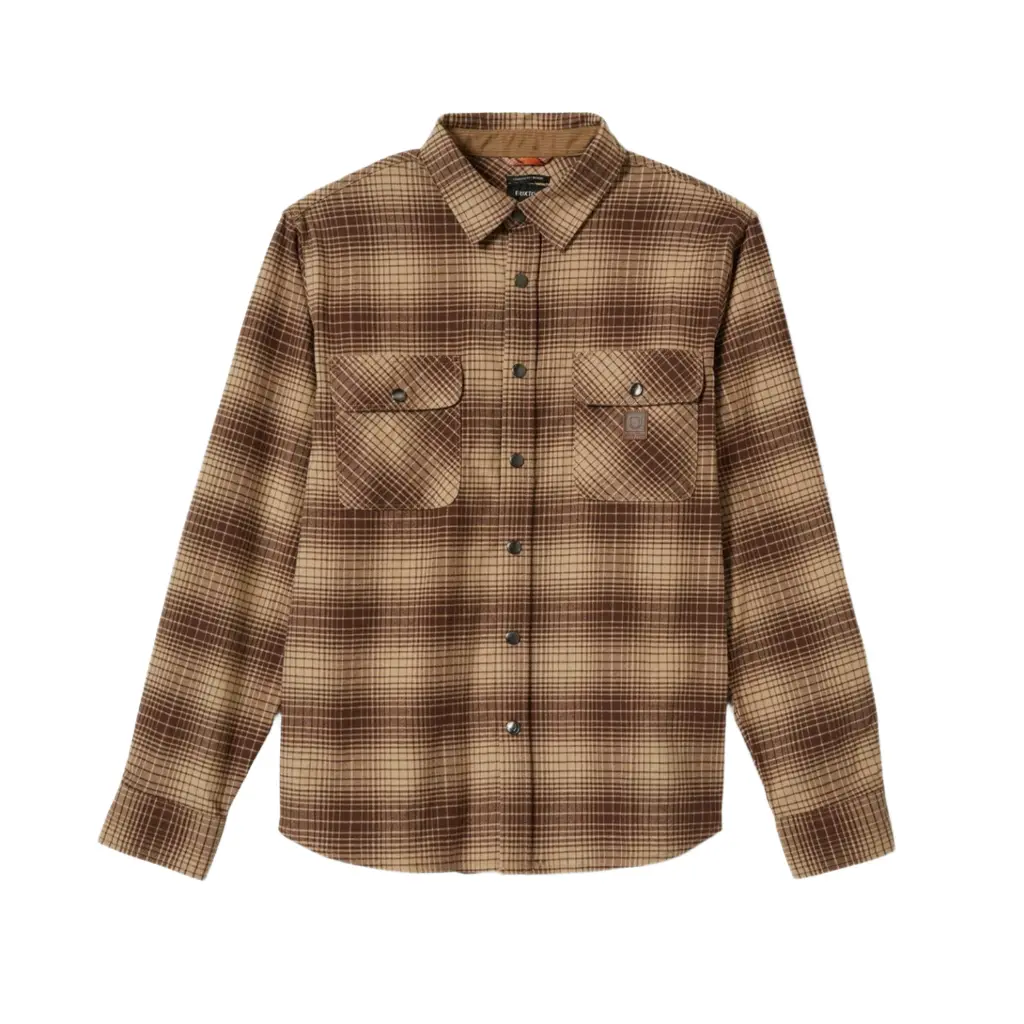 Builders Bowery Stretch Water Resitant Flannel Pine Needle/Sunbaked