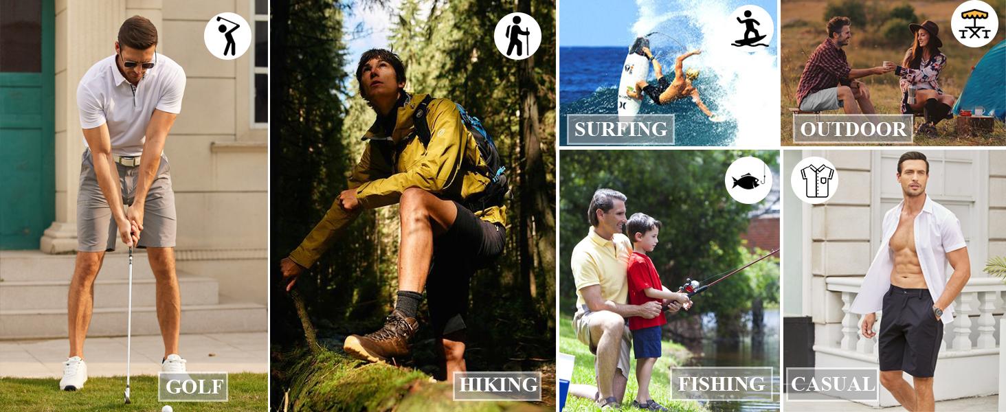 COOFANDY Men's Golf Shorts 8 Inch Lightweight Quick Dry Casual Dress Shorts Hiking Travel Shorts with Pockets COOFANDY Men's Golf Shorts 8 Inch Lightweight Quick Dry Casual Dress Shorts Hiking Travel Shorts with Pockets