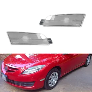 2pcs Clear Lens Front Bumper Side Marker Reflector Lamps Light For 2009 2010 2011 2012 2013 Mazda 6,Replace OEM MA2570105, MA2571105, GS3L515F0B, GS3L515E0B
