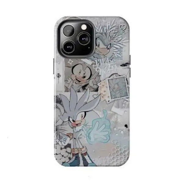 Silver The Hedgehog Phone Case Compatible with iPhone 7, 8, X, 11, 12, 13, 14, 15, 16 17 & Samsung Galaxy S21, S22, S23 & S24 S25 S26 series