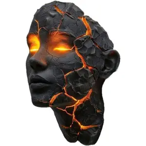 Cracked Soul Wall Lamp, Soul Wall Lamp LED Cracking Effect, 3D Wall Lamp, Crack Lamp, Resin LED Wall Art Lamp for Decoration, Bedroom, Living Room, Cracked Soul Wall Lamp, Soul Wall Lamp LED Cracking Effect, 3D Wall Lamp, Crack Lamp, Resin LED Wall Art La