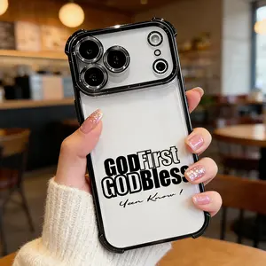 God First God Bless iPhone Case for iPhone 11 12 13 14 15 16 17 Pro Max Plus Air Minimalist Christian Cover DDSJ-260407020