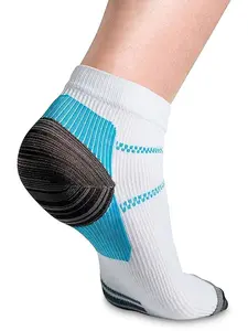 Compression Running Ankle Socks for Men & Women, Anti-Fatigue Breathable Nylon Stretchable Socks, Outdoor Fitness Sweat Absorbing Short Socks