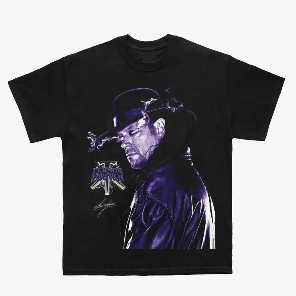 Undertaker Deadman Forever Glow In Dark Black T Shirt Mens Medium New