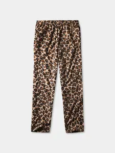 Men's Leopard Print Fleece Pajama Pants