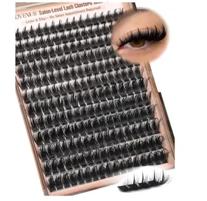 Manga Lash Clusters With Spikes Wispy Cluster Eyelash Extensions Fluffy Anime Eyelashes Clusters Reusable Faux Mink Fairy Individual Lash Extension (D Curve 12-18mm 204 pieces)