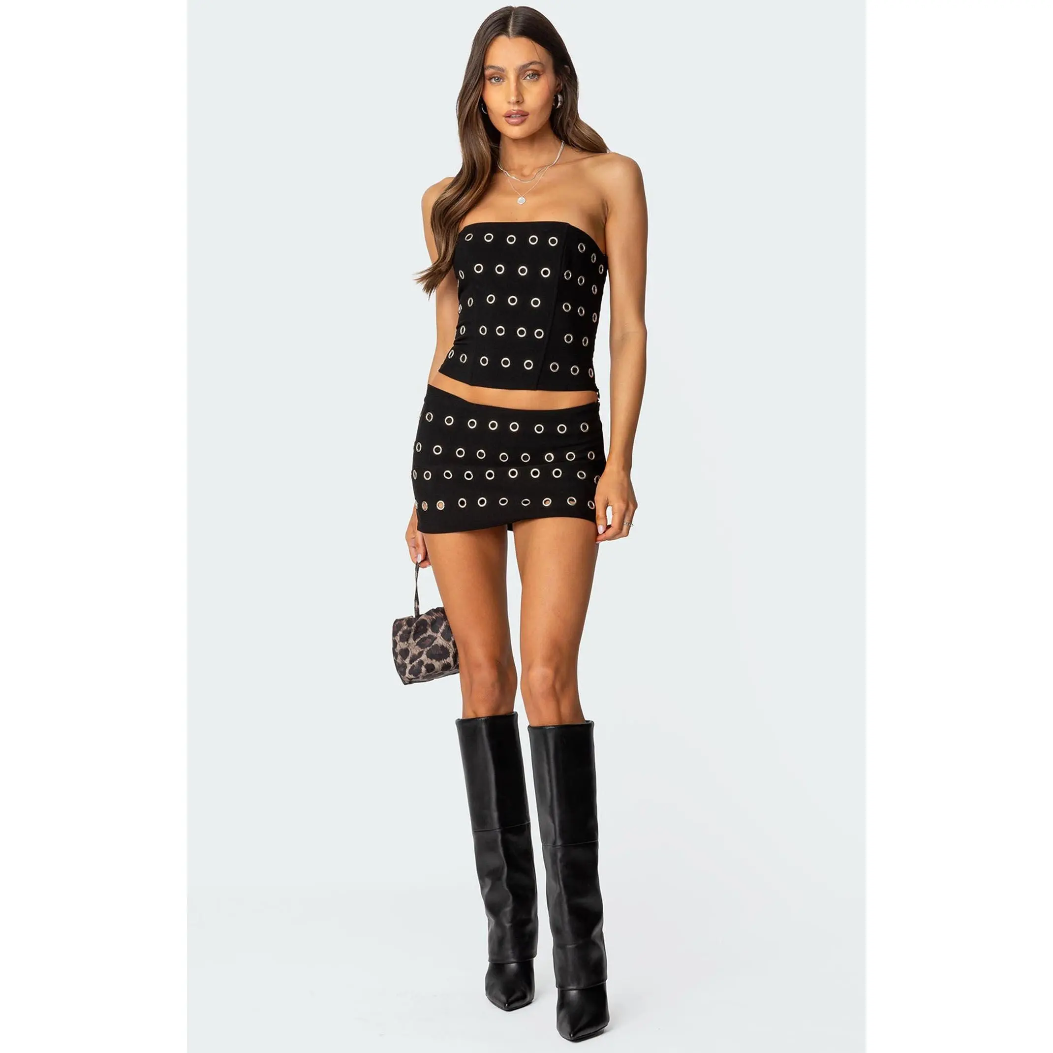 Edikted Women's Arlette Grommet Mini Skort - Multicolor