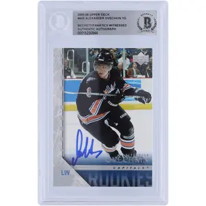 Alex Ovechkin Washington Capitals Autographed 2005-06 Upper Deck Young Guns #443 Beckett Fanatics Witnessed Authenticated Rookie Card - Fanatics Authentic Certified