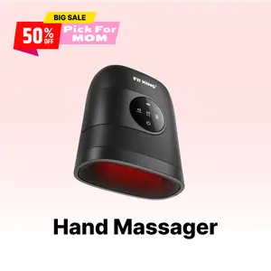 【FIT KING】Hand Massager with Heat for Hand Massage and Finger Relief - Cordless & Portable & Touch Screen -  Gifts for Women Men Parents-Two Colors