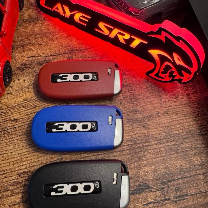 Red,Pink,Black, Blue 300 -Hellcat Key Fob Shell for Chrysler 300 Dodge Charger Challenger Durango Redeye Demon Trackhawk with 300 Logo