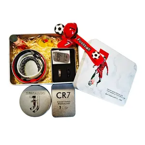 FIFA World Cup 2026 CR7 No.7 12-Piece Sports Collectibles Accessories Set - Soccer Fan Souvenir Including Coin, Keychain, Necklace, Rings, Wristbands