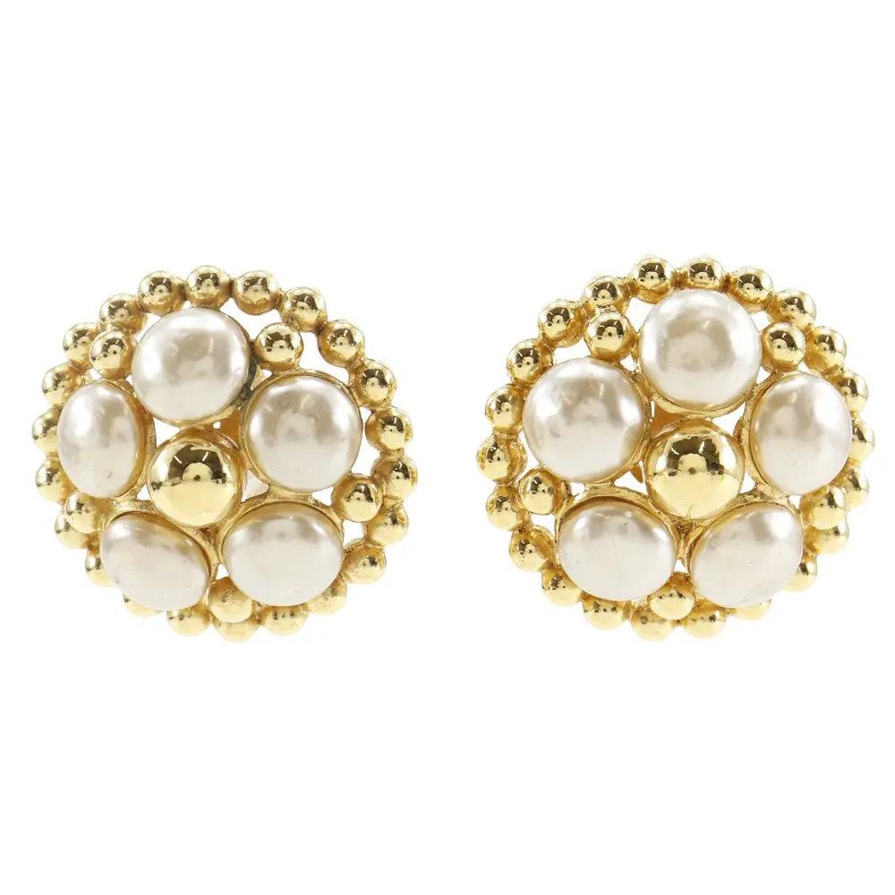 Pre-owned CHANEL Stainless Small Leather Goods Vintage Earrings