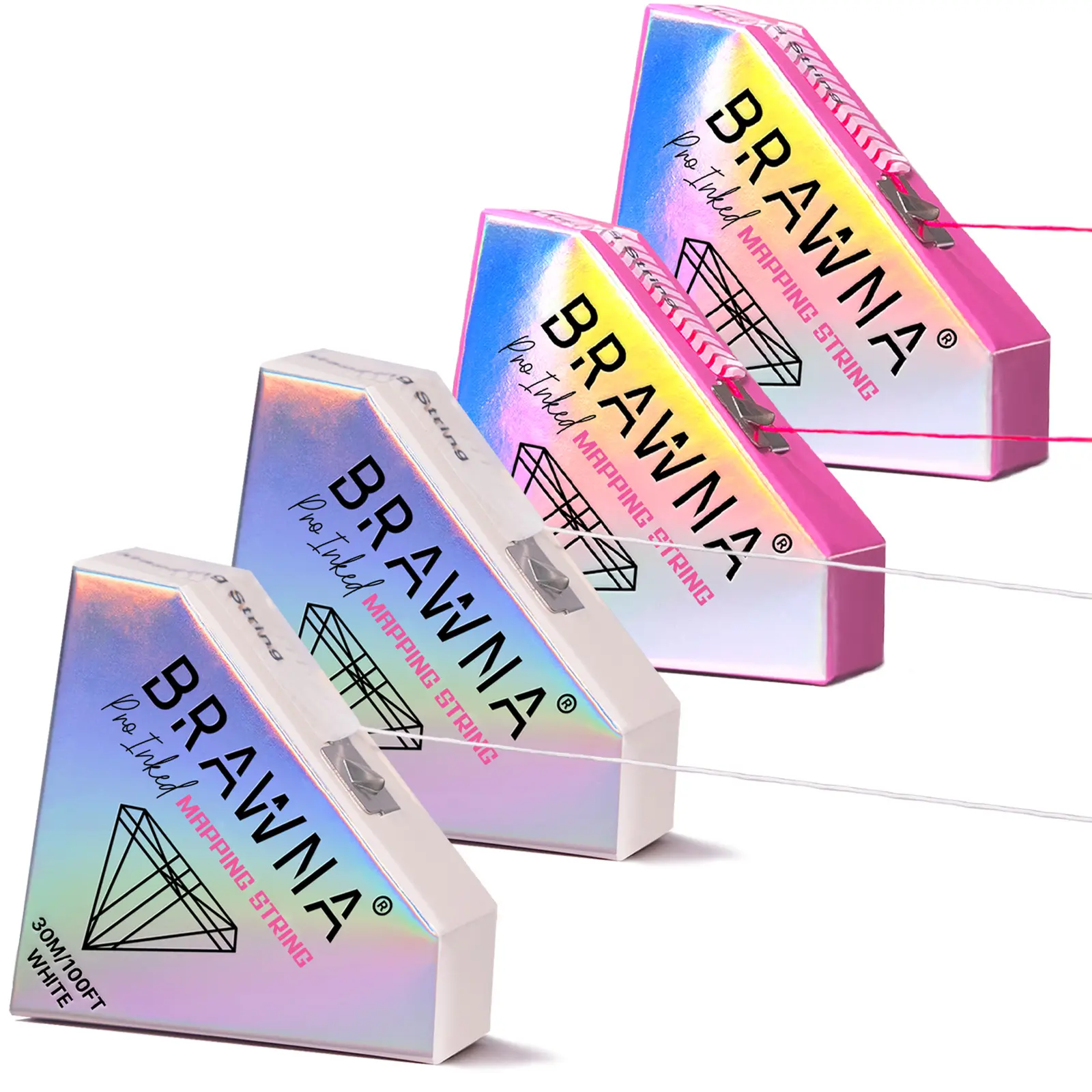 4 Pack - 2 White, 2 Pink