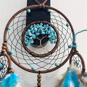 1 PC Turquoise Tree of Life Dream Catcher