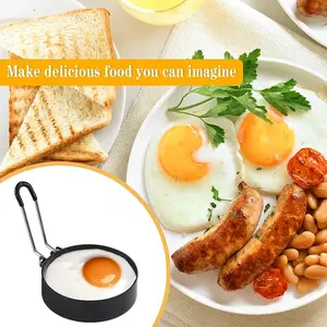 Stainless Steel Pancake and Egg Roll Maker, Hotel Kitchen Tool, Non-Stick Cooking Ring, Perfect for Frying Eggs, Durable and Easy to Clean