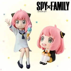 Spy Family Anya Forger Cute Anime Figure, PVC Statue Model Desk Decoration Collectible Toy Gift