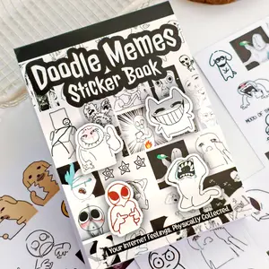 Doodle Meme Sticker Book 460 Hand Drawn Stickers for Journaling Express Your Mood & Internet Vibes Perfect for Creative
