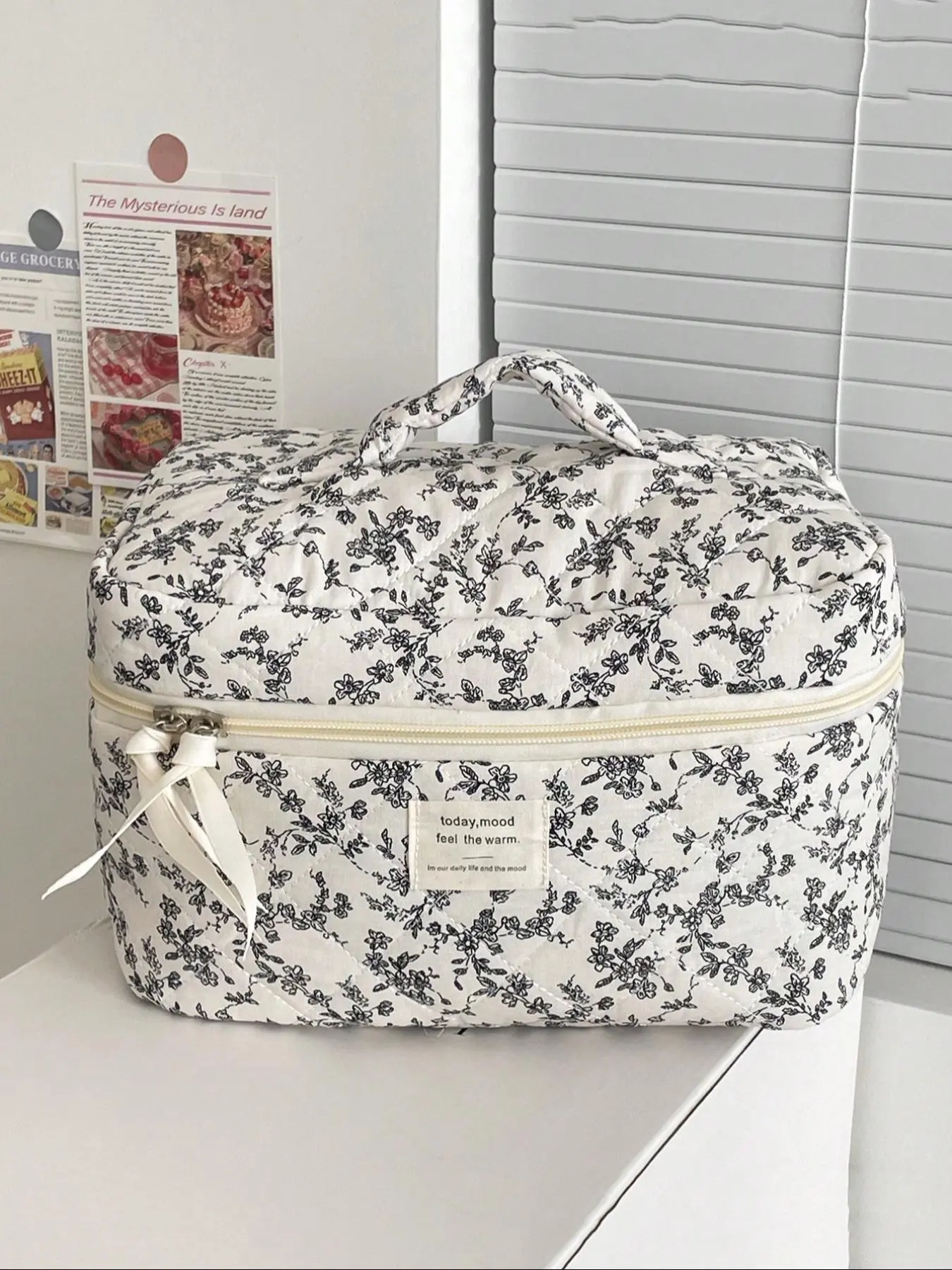 Floral Pattern Makeup Bag Set, Portable Cosmetic Storage Bag, Multifunctional Makeup Organizer Pouch, Versatile Storage Bag for Travel & Daily Use, Travel Cosmetic Bags, Cosmetic Pouches