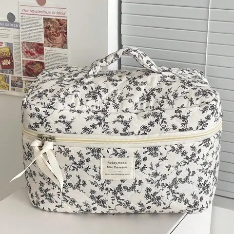 Floral Pattern Makeup Bag Set, Portable Cosmetic Storage Bag, Multifunctional Makeup Organizer Pouch, Versatile Storage Bag for Travel & Daily Use, Travel Cosmetic Bags, Cosmetic Pouches