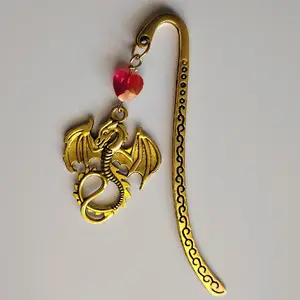 Dragon Book Hook Bookmark Bead Accents Book Accessories