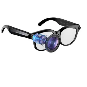 AI Smart Glasses with 8MP Camera,30FPS EIS Video Recording, Real Time Translation,3 Lenses (Transparent Lenses + Black Lenses+Purple Lenses) Hands-free BT Calling ,290Mah Battery ,40g Weight