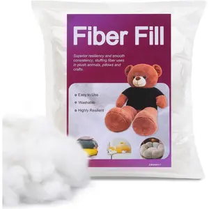 60g/2.1oz Polyfill Stuffing Fiber Fill,  Fiberfill for Craft, High Resilience Crochet Stuffing, Small Amount Stuffing for Stuffed ,  Batting - Small Package