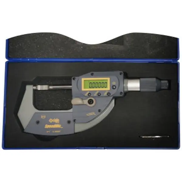 iGaging 35-070-b02 IP65 Origin SpeedMic Digital Micrometer, 1-2"/25-50mm Blade, Absolute Origin Measurement, Quick Release, Digital Readout, Data Output Button, 3V CR2032 Battery, 0-3" Sets Available