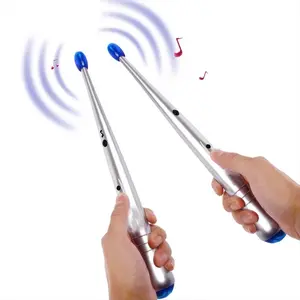 1 Pair Air Drumsticks Electronic Drum Sticks Portable Digital Percussion with Bluetooth Vibration for Beginners Practice