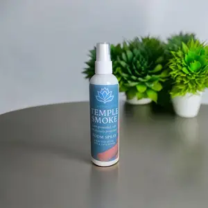 Temple Smoke Linen & Room Spray – Palo Santo & Sandalwood | 100% Essential Oil Natural Mist | 4oz Spiritual Room & Aura Cleansing Spray