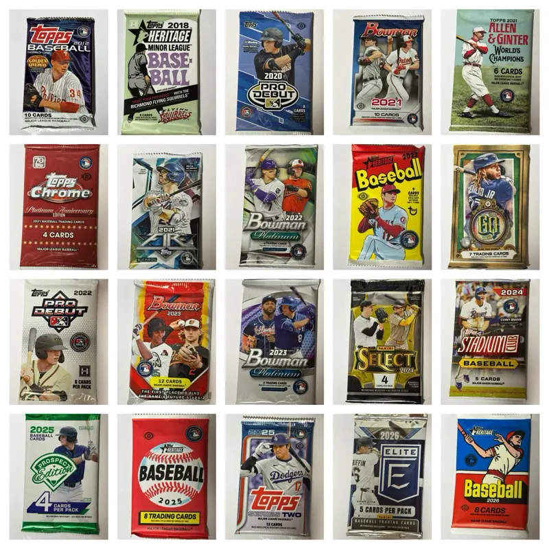 SINGLE Baseball Card Packs - Assorted Single Baseball Packs Buy 3 or more Get 5% Off