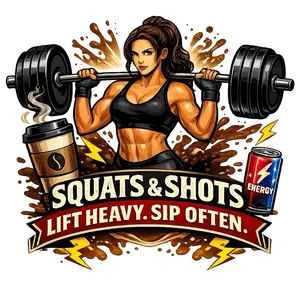 Squats and Shots - Lift Heavy Sip Often - Energizing Workout Inspiration for Fitness Enthusiasts