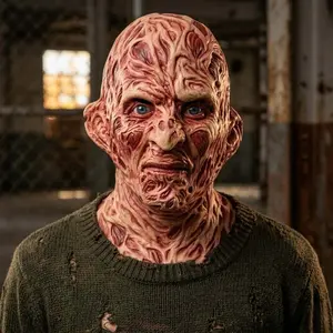 Halloween New Freddy Mask Movie Horror Bio-Zombie, Scary Spooky Costume Accessory, Perfect for Halloween Parties, High-Quality Material