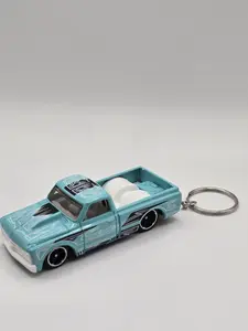1:64 Diecast Pocket Wheels Key Chain '67 Chevy C10 Light Blue Brand New