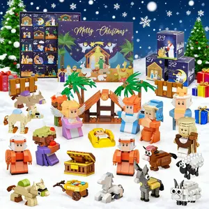 Nativity Advent Calendar 2025 24 Days Set for Kids Boys Girls Teens Christmas Family Bonding Building Blocks Toys