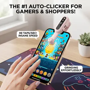 Universal Auto Clicker for Phones & Tablets, 360° Adjustable Automatic Tapping Tool, Hands-Free Screen Click Simulator for Live Likes & Daily Repeat Tasks