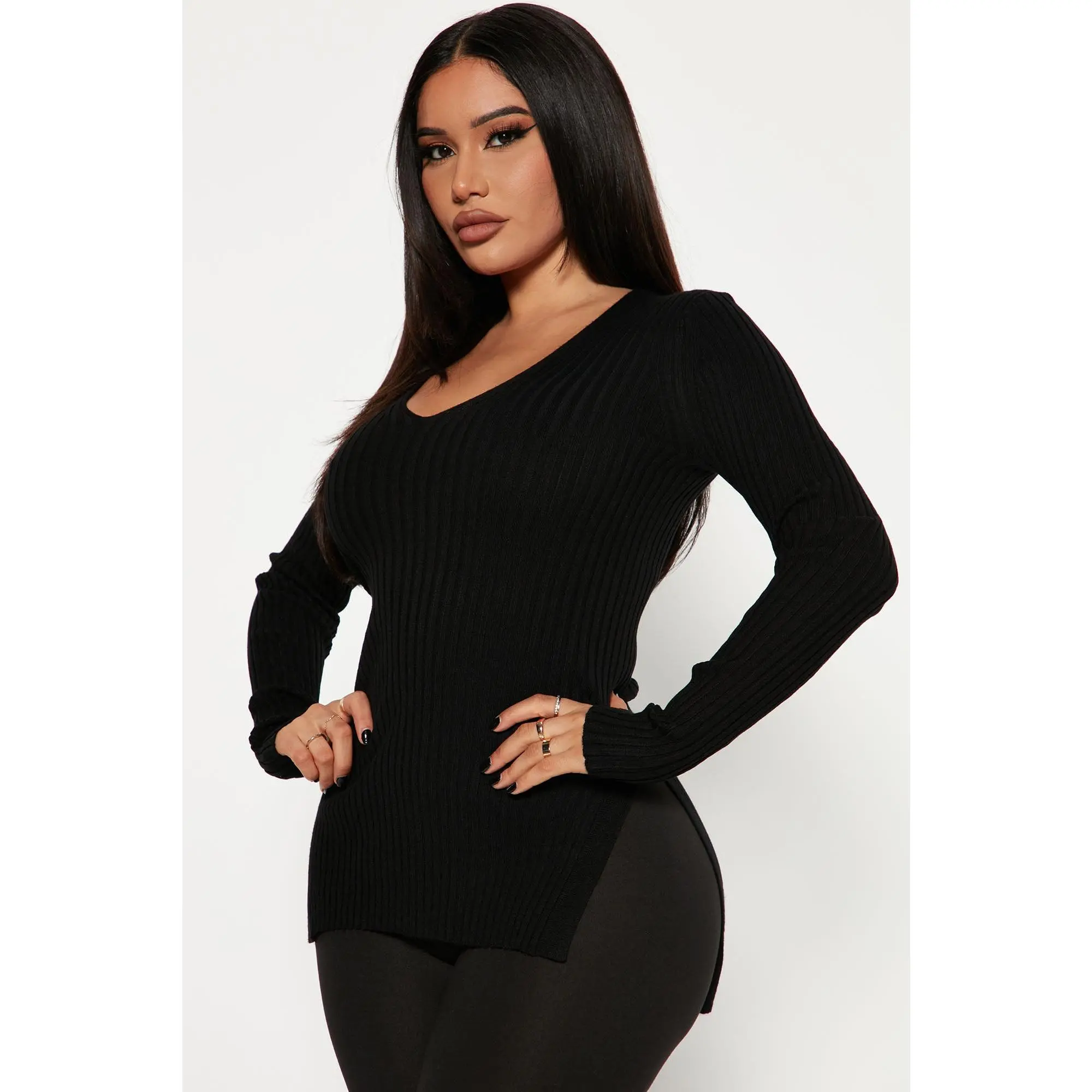Giving Me The Feels Sweater - Black