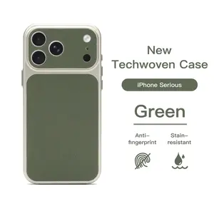 2026 Official Website Same Style Tech Fabric Magnetic Instant Change 17 Large Window Built-in Magnetic Phone Case 17 Pro Max Full Coverage Anti-drop Protective Case 12/13/15 Pro 2026
