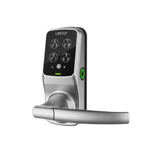 Lockly PGD688F Lux Compact Mortise Biometric Smart Lock - Fingerprint Door Access, Digital Keypad, Bluetooth App Connectivity for Smart Security, Digital Keypad Lock