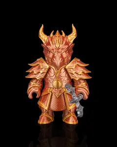 FDM Magnetic Draconic Knight 2-Piece Set, Intricate Mythical Warrior Figurines with Interactive Magnetic Features for Collectors, Two Pieces