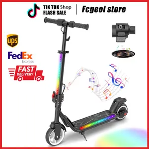 【Summervibes】EK3 EK3Pro Serious Kids Electric Scooter for Ages 6-12, 150W Motor, 3/6/10MPH Speed, 3 Adjustable Heights, Magnetic Charging, Colorful Lights, LED Display foldable commuter e-scooter Dealsforyou Off-Road