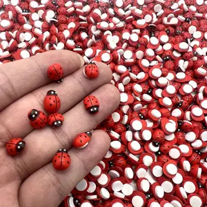 80 mini red ladybug stickers-self-adhesive reusable decorations, suitable for handmade, card making, garden decoration and room layout, with red design, craft stickers and craft materials.