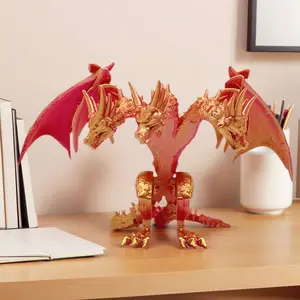 3D Printed Flying Dragon Figurine, Indoor Outdoor Desktop Statue Decoration, Cute Pet Decor, Unique Gift for Animal Lovers, Friends & Collectors