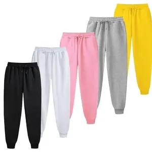 Men's Casual Sweatpants Fleece Sports Pants Unisex Fashion Solid Loose Trousers Streetwear Autumn Winter Jogging Fitness Pants Comfy Fabric