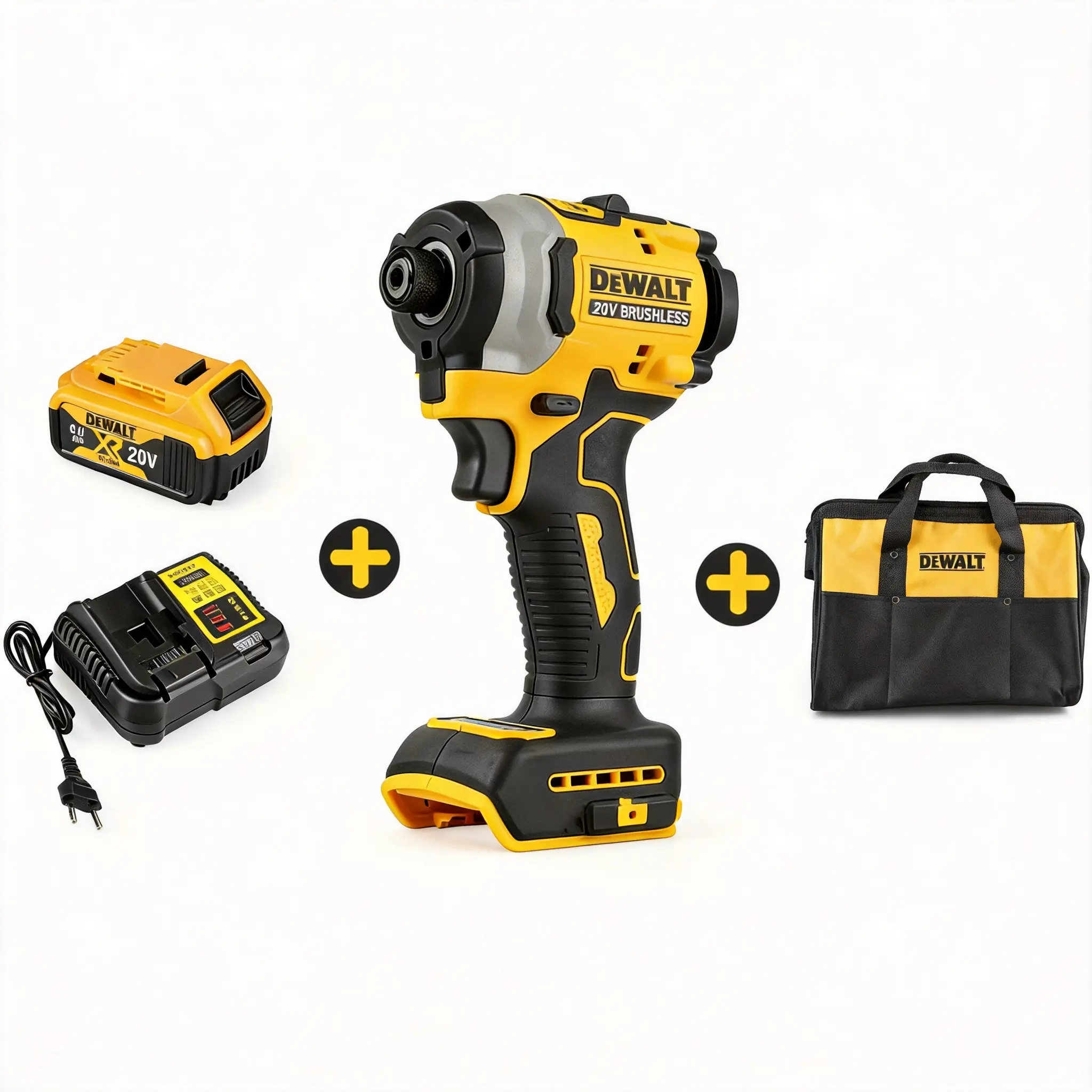 Dewalt DCF850 Brushless Cordless Impact Driver Drill, 205Nm Torque, 3250RPM Electric Screwdriver Tool for Hardware Projects