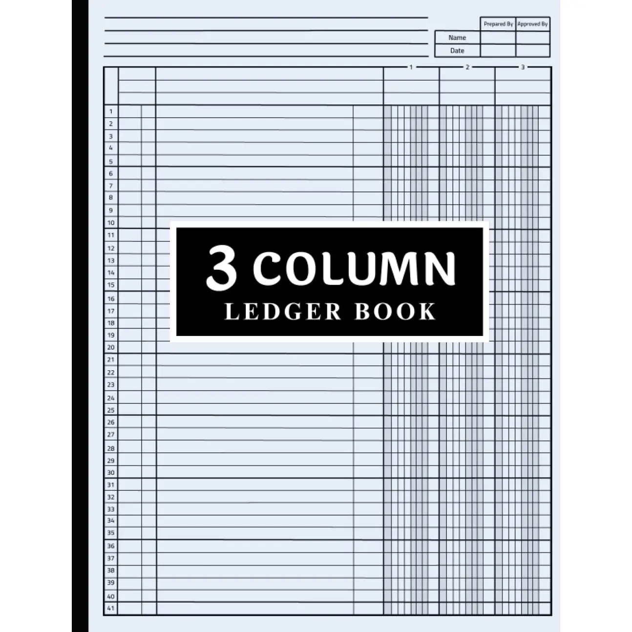 Book Reference Register Column 3 Column Ledger Book: Accounting Ledger Book for Bookkeeping, 3 Column ...
