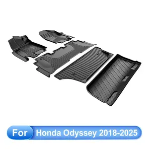 5pcs HeavySpring SaleDuty Rubber Floor Mats 5-Piece Car Mat Set For 2018-2026 Honda Odyssey 7-Seats