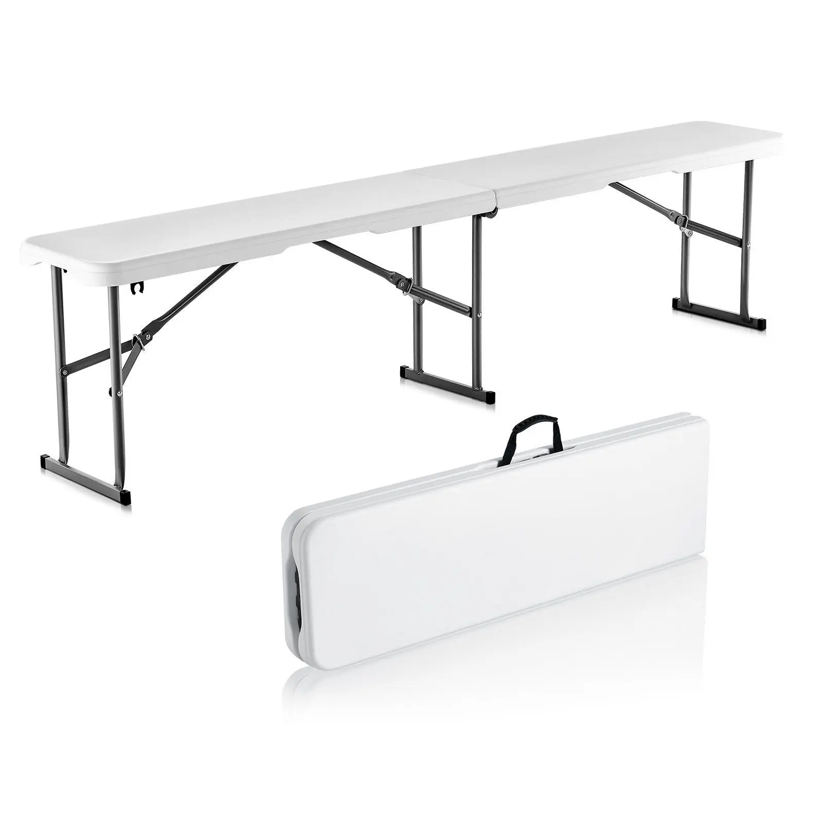 6FT Plastic Folding Bench Portable Outdoor Bench