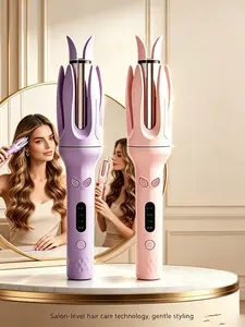 [DealsForYouDays] Automatic Curling Iron for Curly Hair - 32mm Large Curling Tool with Negative Ionic Ceramic Coating, Tap Control, Auto Stop, Double Shell, Fast Heating, Multifunctional Styler, Women's Festive & Party Gift