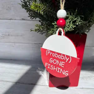 "Gone Fishing” Fishing Bobber Tree Ornament - The Perfect Catch!"